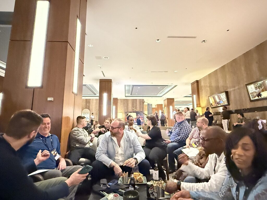 MVM agents networking in the hotel lounge